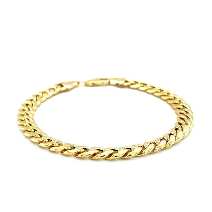 6.7mm 14k Yellow Gold Miami Cuban Semi Solid Bracelet | Richard Cannon Jewelry