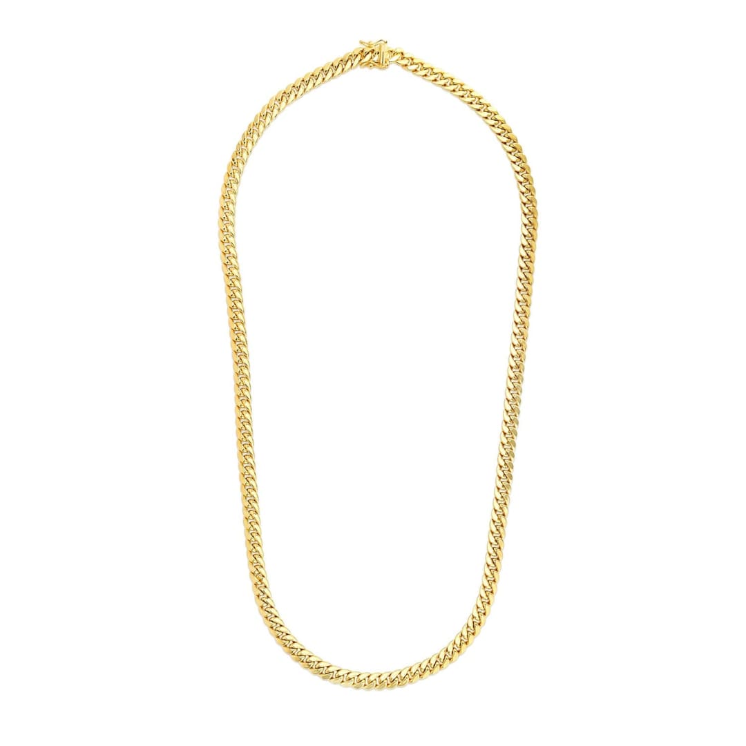 6.9mm 14k Yellow Gold Semi Solid Miami Cuban Chain | Richard Cannon Jewelry