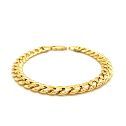 8.0mm 10k Yellow Gold Light Miami Cuban Bracelet | Richard Cannon Jewelry