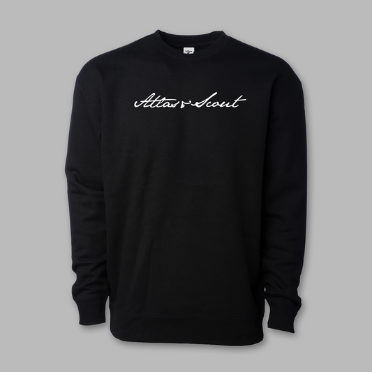 A&S Embroidered Script Crewneck-0