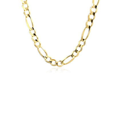 10K Yellow Gold Solid Figaro Chain (5.30 mm)-2