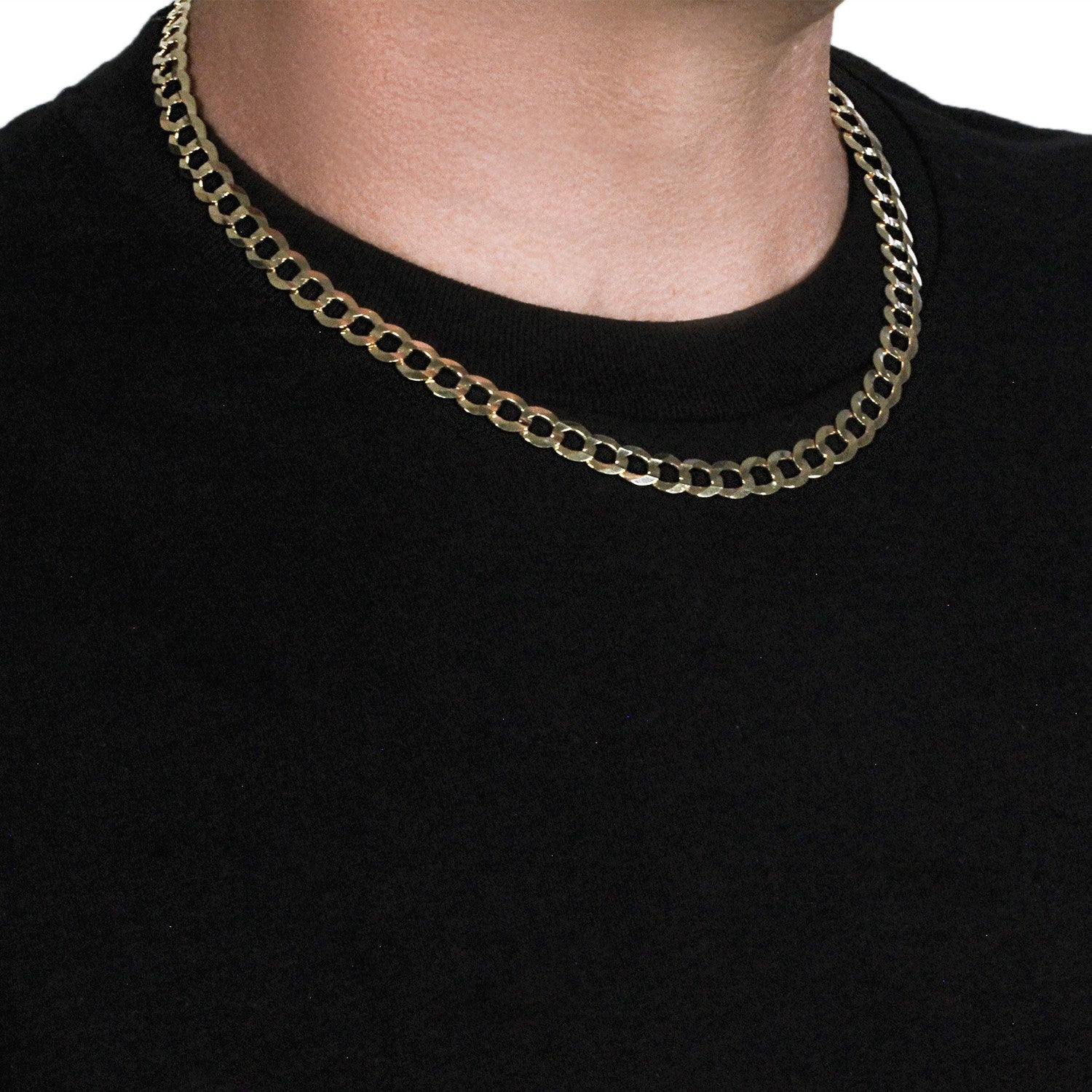 10k Yellow Gold Curb Chain (8.20 mm)-3