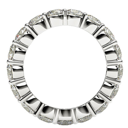 Round Cut Lab Grown Diamond Eternity Ring in 14k White Gold (3 cttw FG/VS2)-2