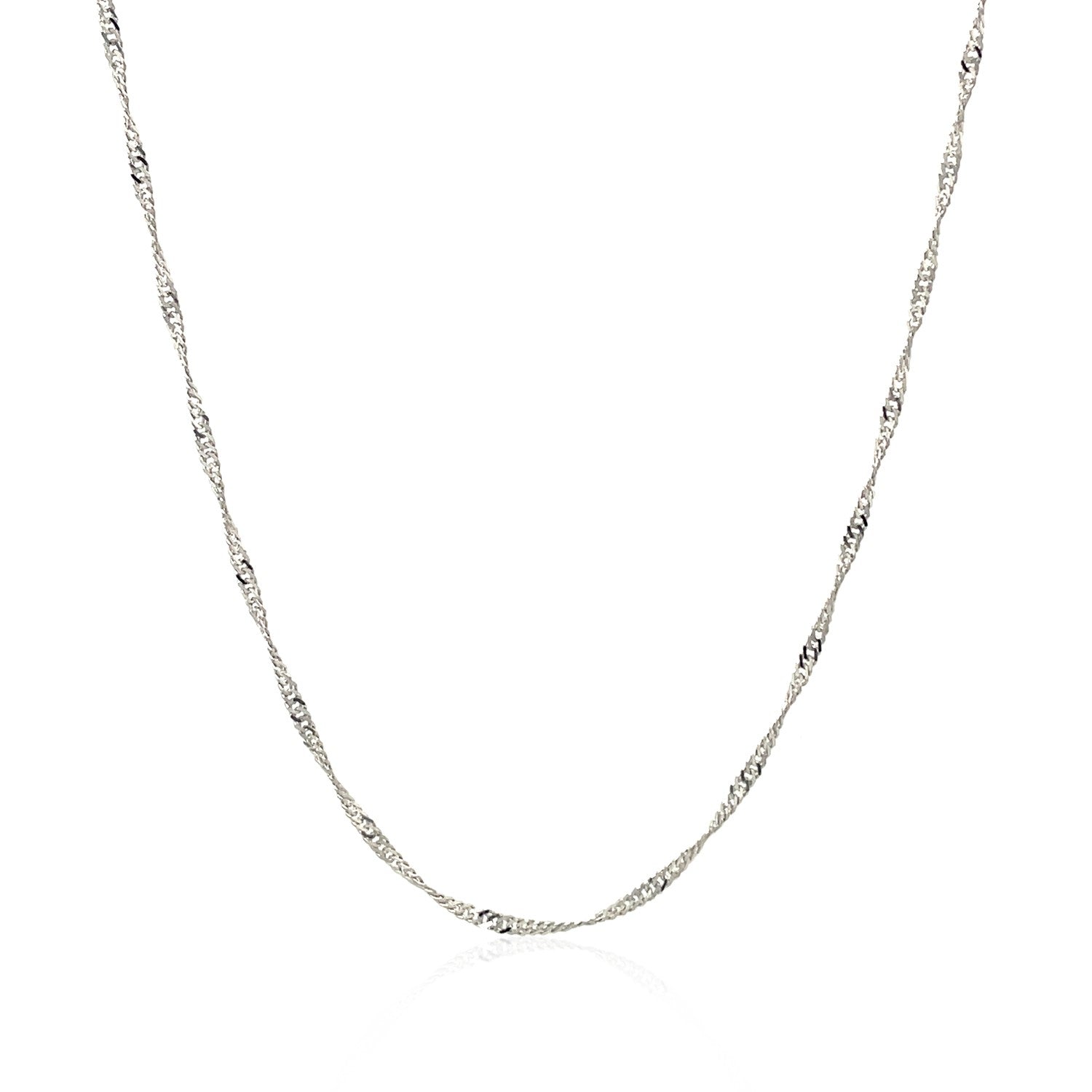 14k White Gold Singapore Chain (1.30 mm)-1