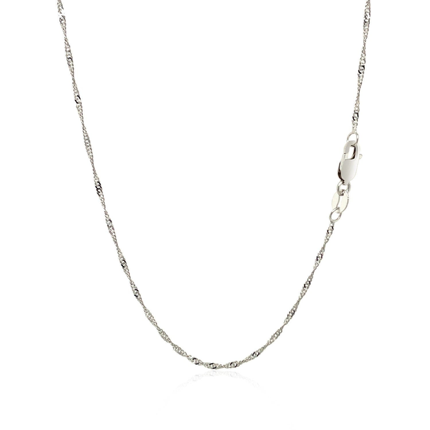 14k White Gold Singapore Chain (1.30 mm)-2