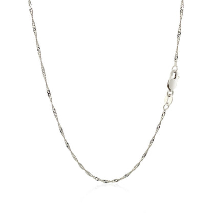 14k White Gold Singapore Chain (1.30 mm)-2