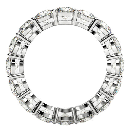 Round Cut Lab Grown Diamond Eternity Ring in 14k White Gold (4 cttw FG/VS2)-2