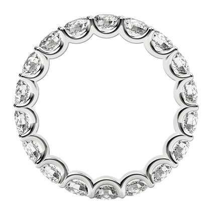 Round Cut Lab Grown Diamond Eternity Ring in 14k White Gold (2 cttw FG/VS2)-2