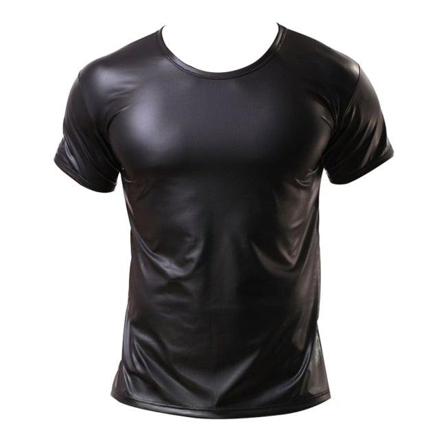 Mens Leather Performance Slim T-shirt-1