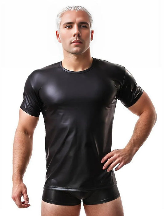 Mens Leather Performance Slim T-shirt-0