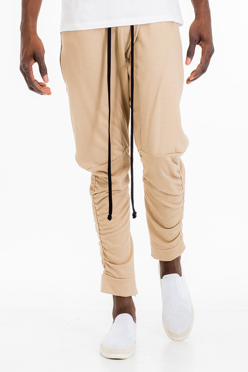 Scrunched Khaki Sweatpants-2
