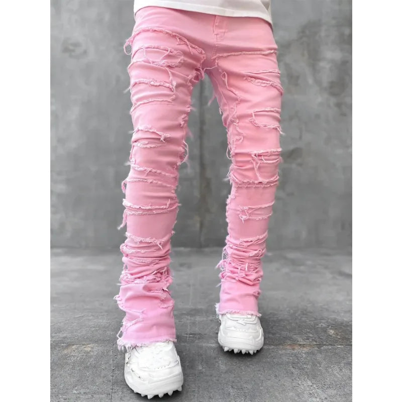 Ripped Skinny Streetwear Denim Jeans