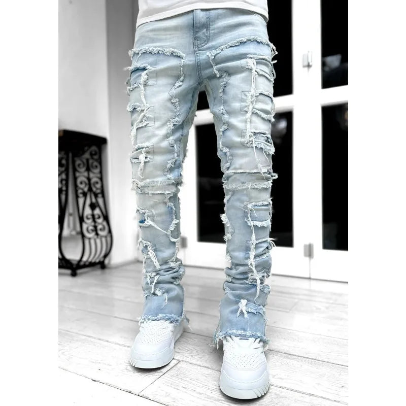 Ripped Skinny Streetwear Denim Jeans