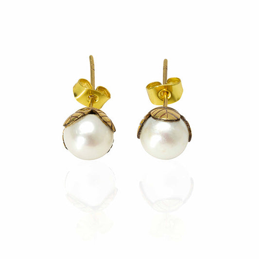 The SHAKTI Pearl Earrings-0