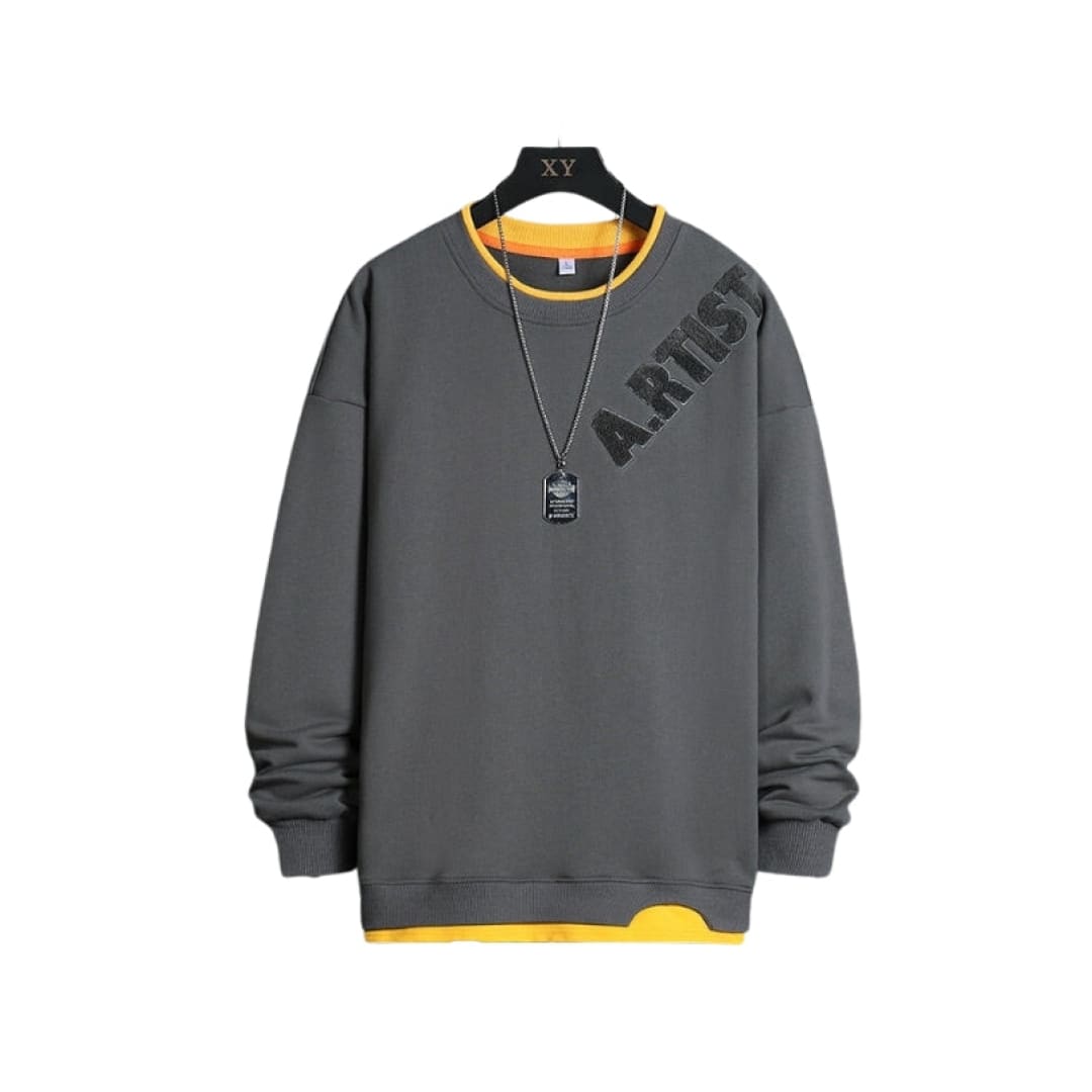 A.rtist: Round Collar Casual Sweatshirt | The Urban Clothing Shop™