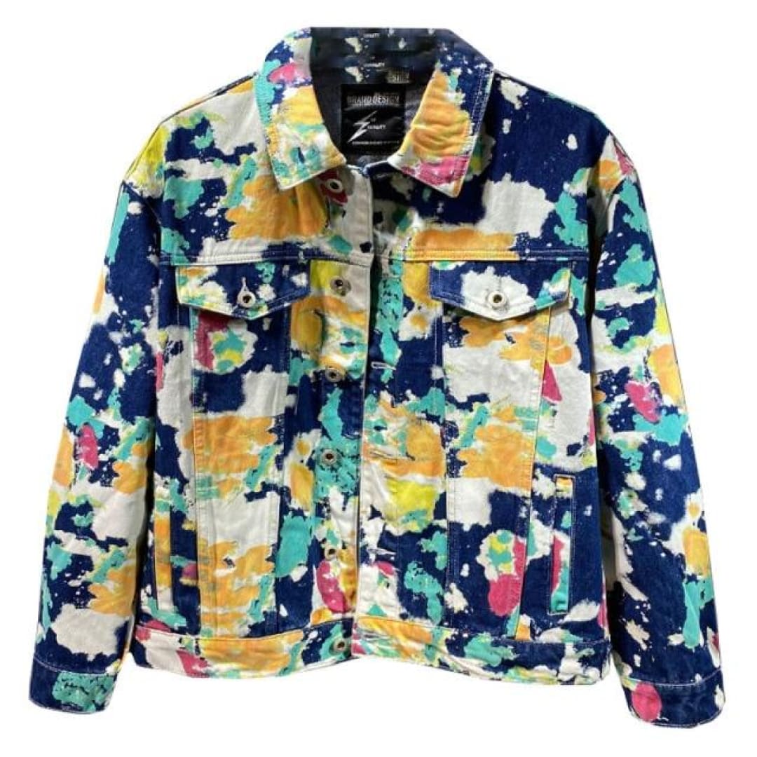 Abstract Expressionist Denim Jacket | The Urban Clothing Shop™