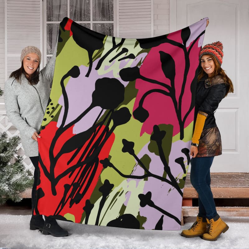 Abstract Art Floral Flowers Premium Blanket | The Urban Clothing Shop™