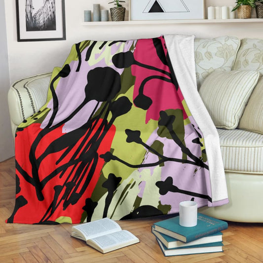 Abstract Art Floral Flowers Premium Blanket | The Urban Clothing Shop™