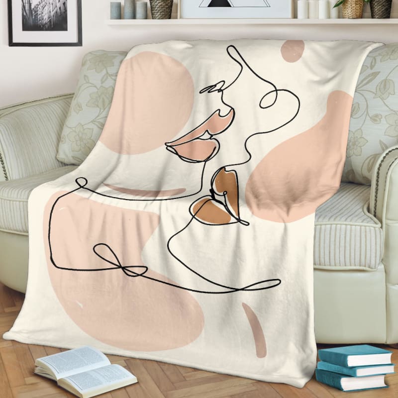 Abstract Lips Premium Blanket | The Urban Clothing Shop™