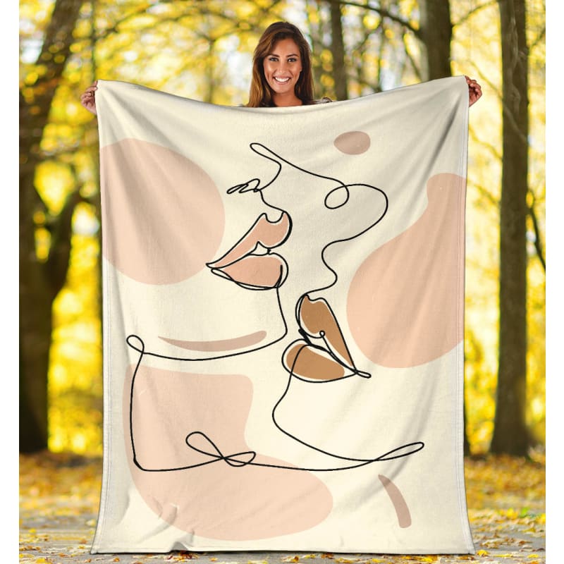 Abstract Lips Premium Blanket | The Urban Clothing Shop™