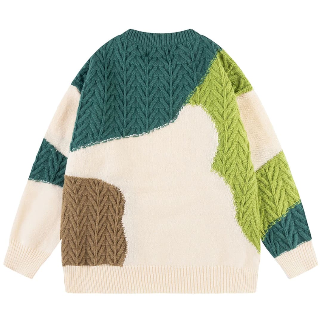 Abstract Patchwork Knit Sweater | The Urban Clothing Shop™