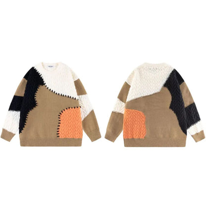 Abstract Patchwork Knit Sweater | The Urban Clothing Shop™