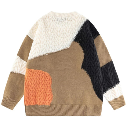Abstract Patchwork Knit Sweater | The Urban Clothing Shop™
