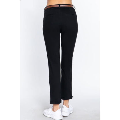 ACTIVE BASIC Cotton-Span Twill Straight Pants | The Urban Clothing Shop™