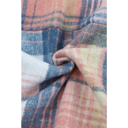 Addison Plaid Flap Pockets Shacket | Threaded Pear