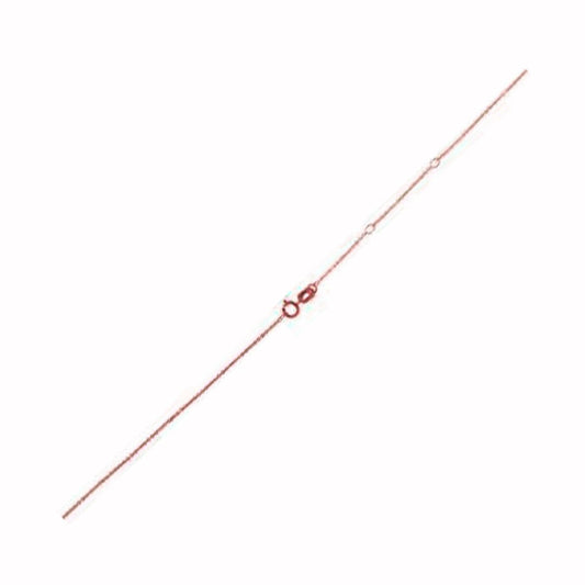Adjustable Cable Chain in 14k Rose Gold (1.0mm) | Richard Cannon Jewelry
