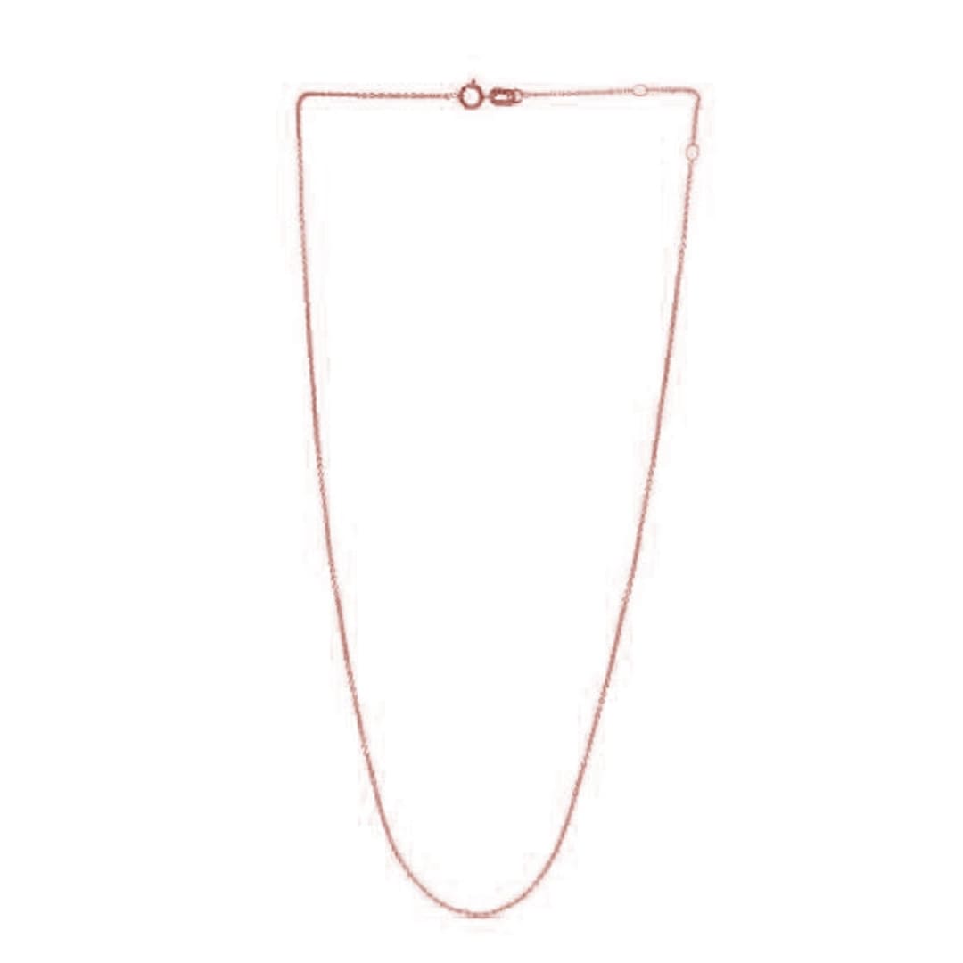Adjustable Cable Chain in 14k Rose Gold (1.0mm) | Richard Cannon Jewelry