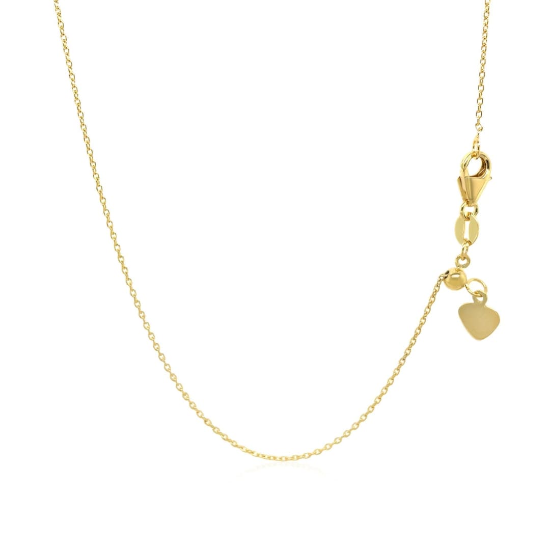 Adjustable Cable Chain in 14k Yellow Gold (1.0mm) | Richard Cannon Jewelry