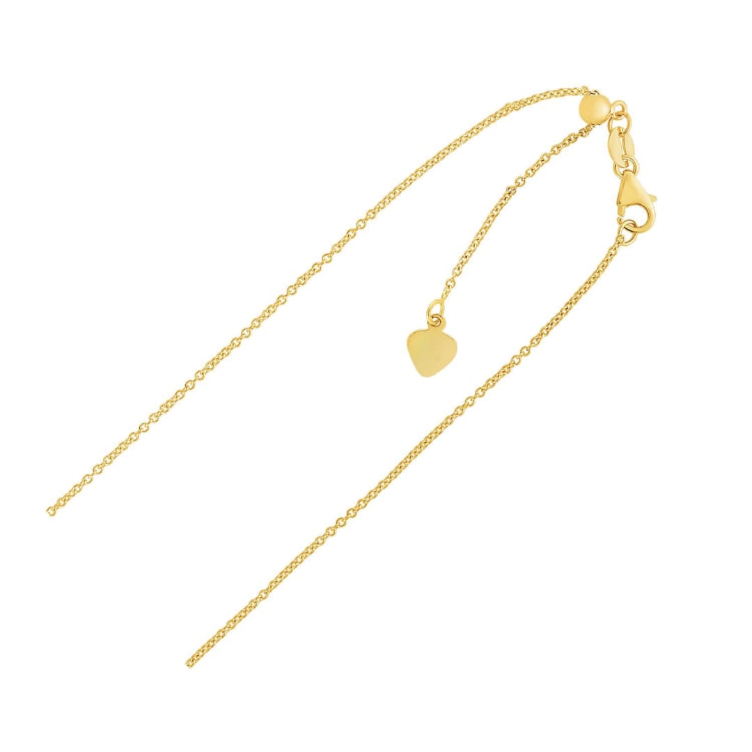 Adjustable Cable Chain in 14k Yellow Gold (1.0mm) | Richard Cannon Jewelry