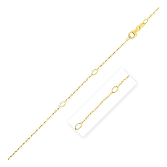 Adjustable Cable Chain in 14k Yellow Gold (1.0mm) | Richard Cannon Jewelry
