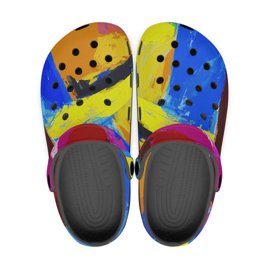 Adult Clog Shoes Multicolor Abstract Illustration Size 40 | JPT | inQue.Style