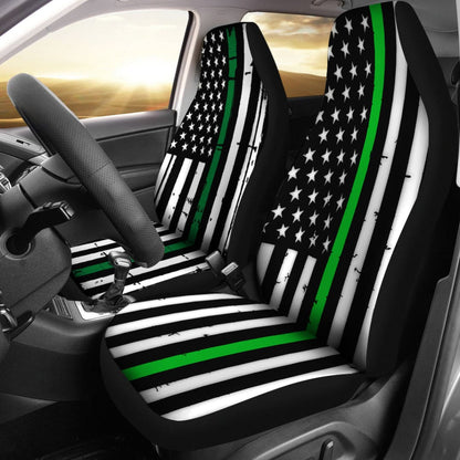 American Flag Green Stripe Car Seat Covers | The Urban Clothing Shop™