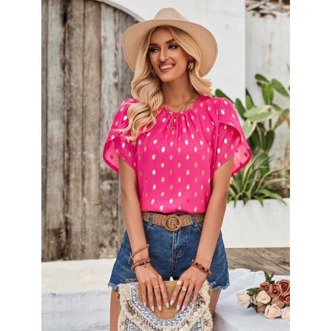 Amy Petal Sleeve Top | ClaudiaG