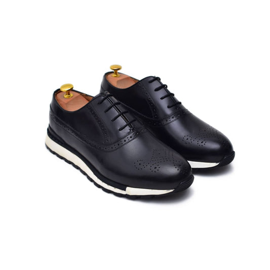 Archie II - Black Leather Sneakers | Barismil