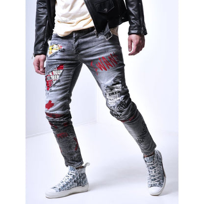BANKSY GRAY Jeans | The Urban Clothing Shop™