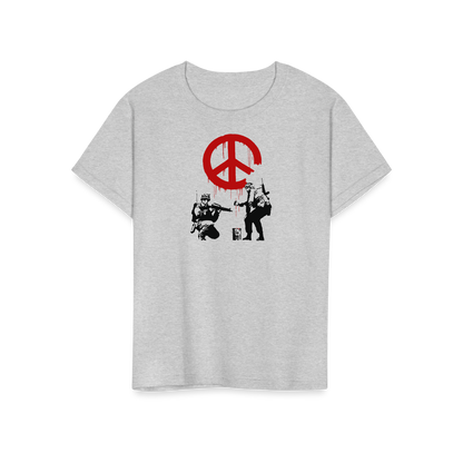 Banksy - Soldiers Painting Peace Symbol 2006 Artwork T-Shirt-10