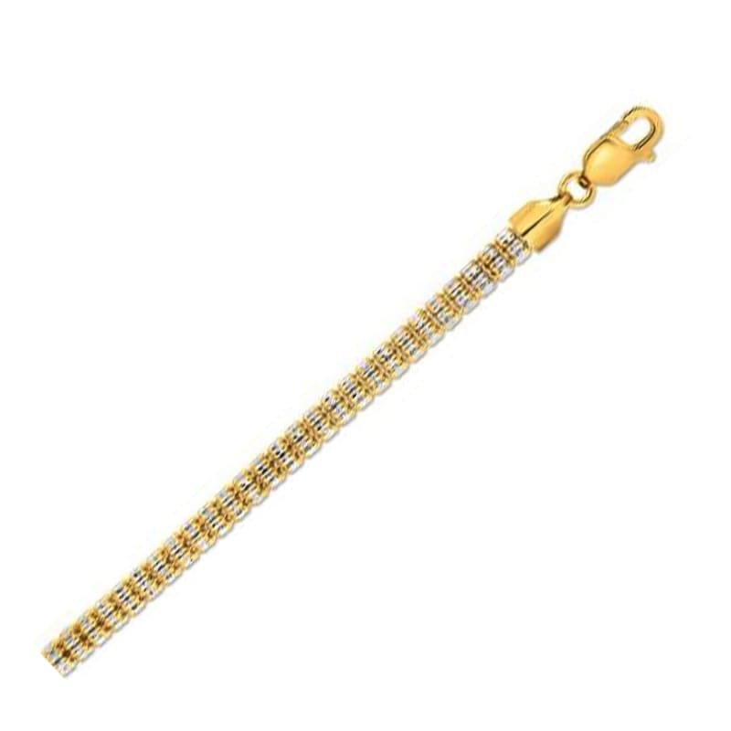 Ice Barrel Chain Bracelet in 14k Yellow Gold (4.25 mm) | Richard Cannon Jewelry