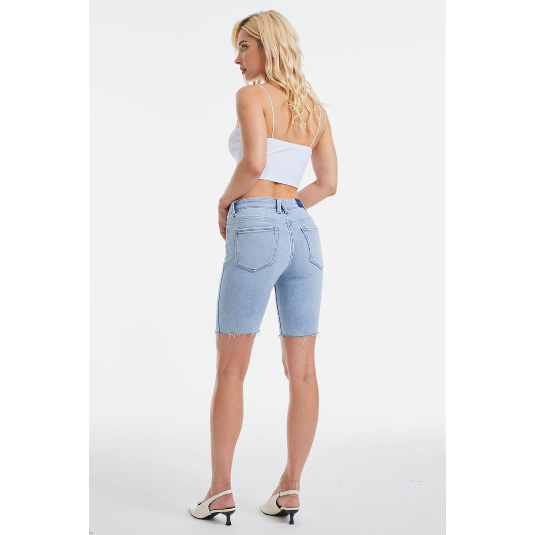BAYEAS Mid Rise Stretch Denim Shorts | The Urban Clothing Shop™