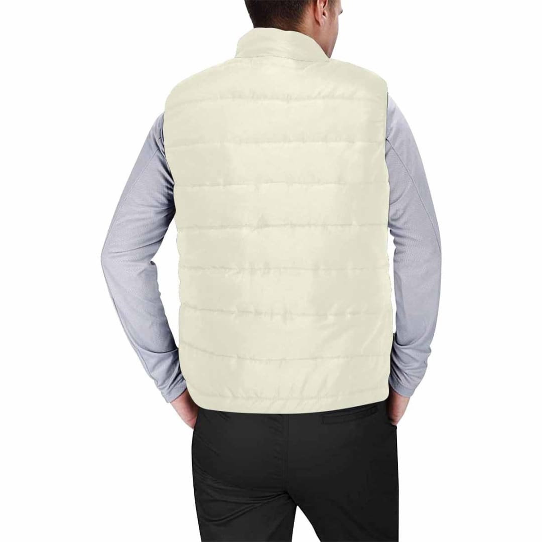Beige Mens Padded Vest | IAA | inQue.Style