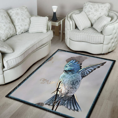 Bird Models: Mountain Bluebird Area Rug | The Urban Clothing Shop™