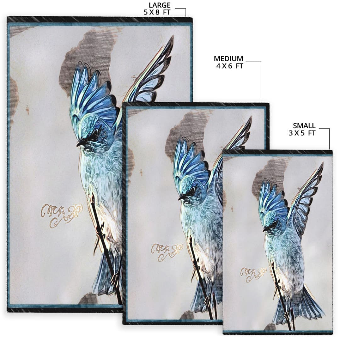 Bird Models: Mountain Bluebird Area Rug | The Urban Clothing Shop™