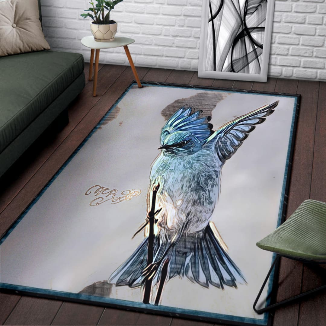 Bird Models: Mountain Bluebird Area Rug | The Urban Clothing Shop™