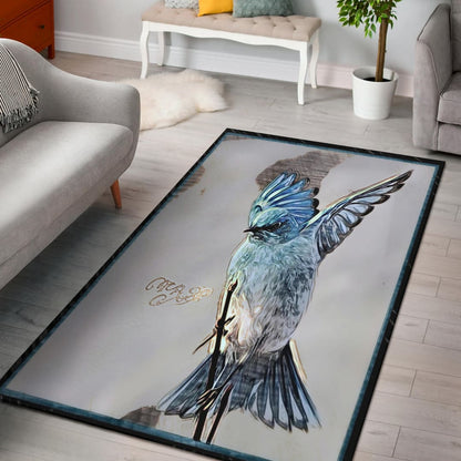 Bird Models: Mountain Bluebird Area Rug | The Urban Clothing Shop™