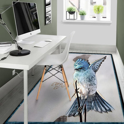 Bird Models: Mountain Bluebird Area Rug | The Urban Clothing Shop™