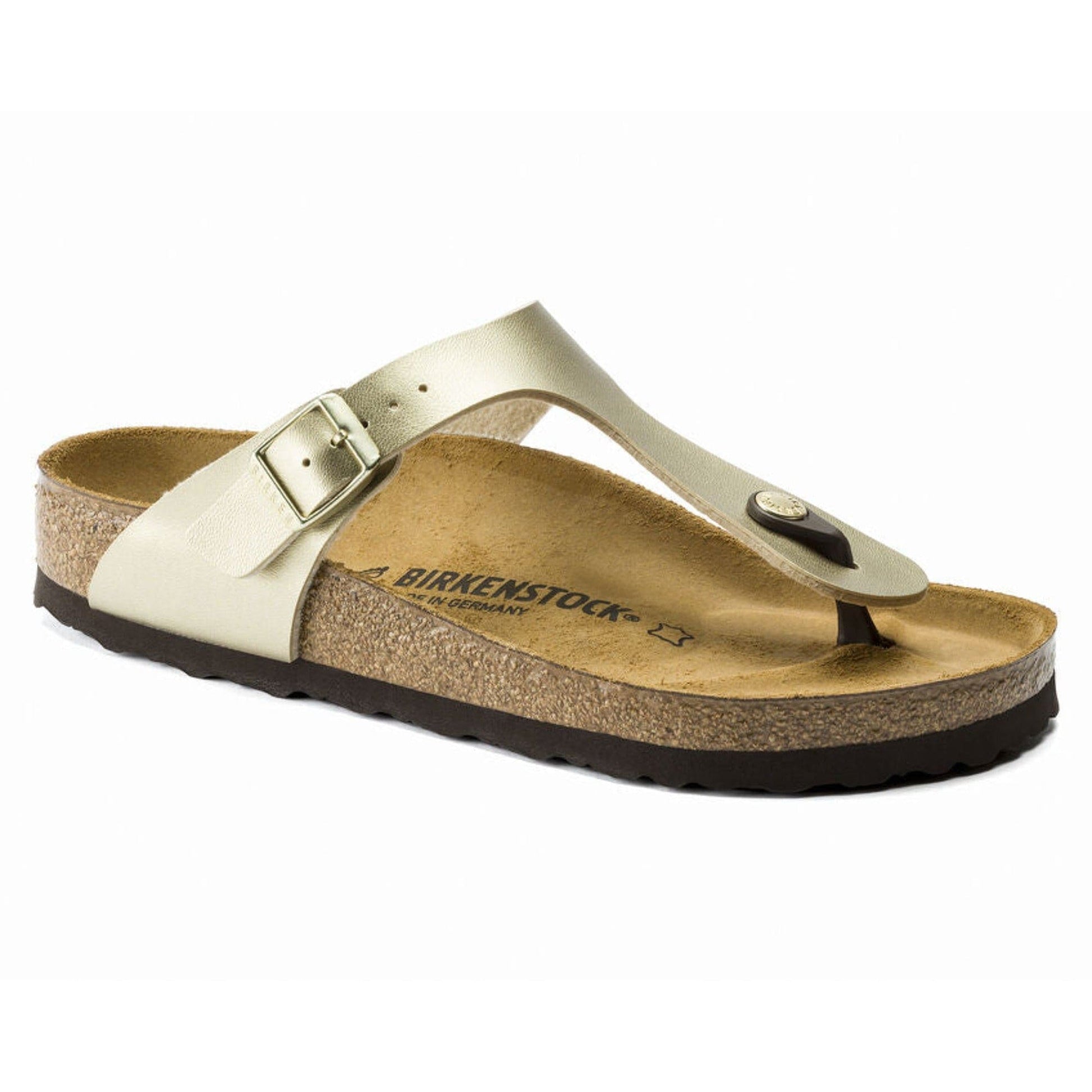 Birkenstock Womens Sandals, Slip-on Flip-flop Shoes - Metallic Gold (size 8)-3