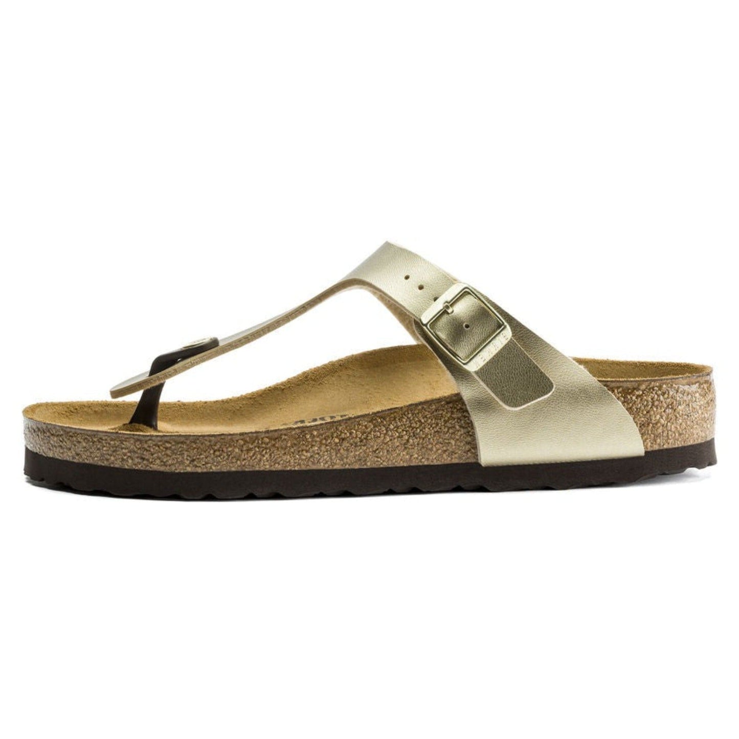 Birkenstock Womens Sandals, Slip-on Flip-flop Shoes - Metallic Gold (size 8)-1